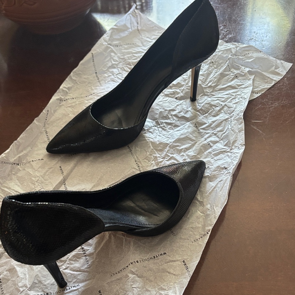 White House Black Market Elegant Black Heels